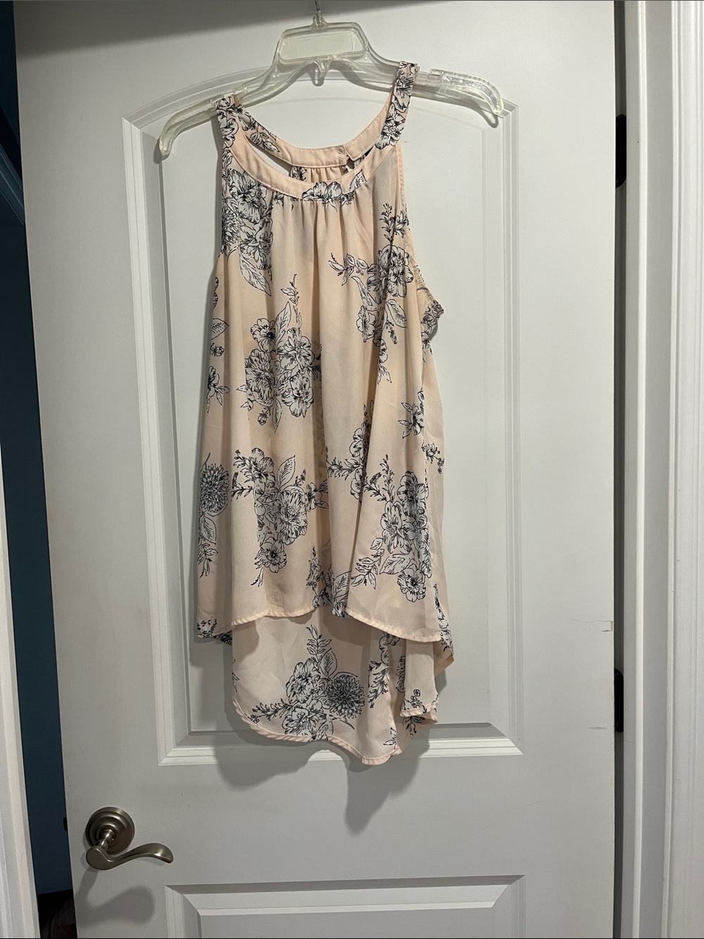 torrid Blush Floral High-Low Chiffon Top